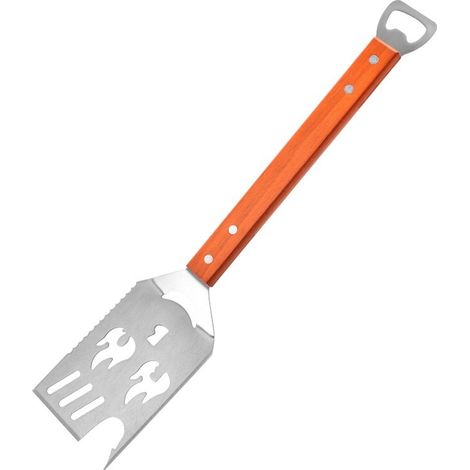 Spatule de Barbecue avec Manche Bois– Ustensile incluant Couteau–Idéal comme Cadeau 8 en 1 40,5cm Bois (1/5)