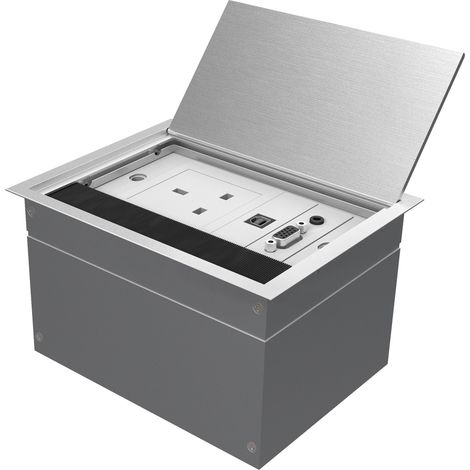 vision TC2-TILT2 - VISION TECHCONNECT TILT2 TABLE/FLOOR MOUNTED BACKBOX. DOUBLE-GANG SURROUND INCLUD