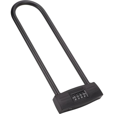 Sollbry Candado resistente para bicicleta de 20 mm, cable de seguridad de 1,2 m, soporte resistente y llave antirrobo, combinación de 4 dígitos con contraseña (350 x 112 mm) (1/5)