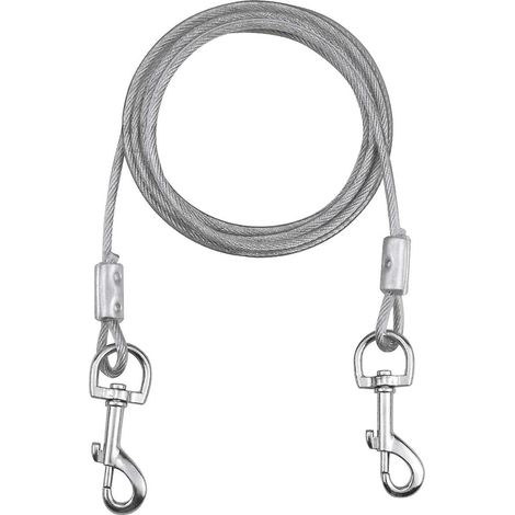 Laisse blanche double pour chiens de petite, moyenne et grande taille jusqu'à 80 kg (1/5)