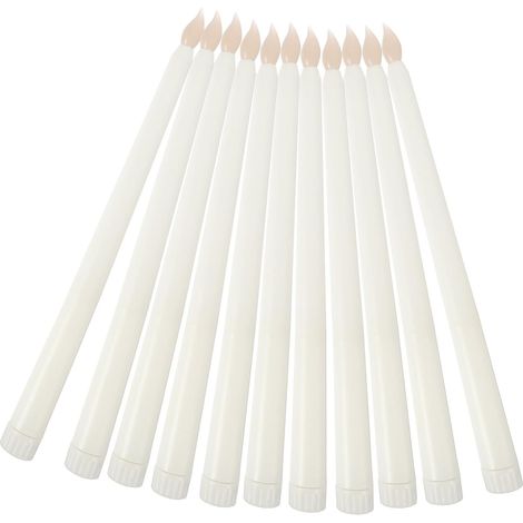 12pièces Bougies Électriques LED Blancs Lot de Bougies à (1/5)