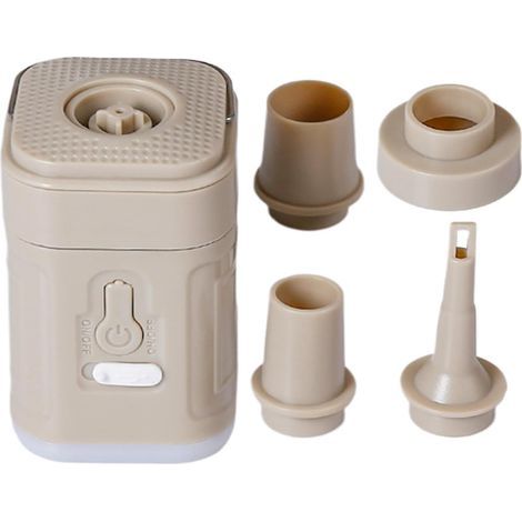 Pompe à air portable pour objets gonflables  Équipement portable multifonctionnel rechargeable et manuel, gonfleur avec lanterne de camping, pour matelas, randonnée, voyage, camping, natation et activ (1/5)