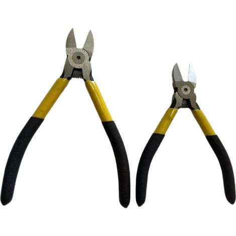 Lot de 2 pinces coupantes diagonales (152 mm) — Pinces à coupe rase pour le modélisme, les loisirs créatifs et l'électronique Adaptées à la bijouterie et aux travaux manuels (1/3)