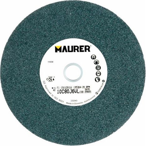 MOLA ABRASIVA CARBONIO MAURER 200X25X20 GR 80 (1/2)