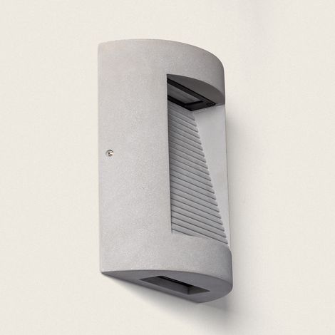 LED-Wandleuchte Außen Dimmbar 16W Zement Zalix Steingrau