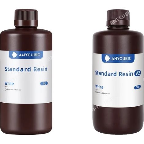 Resina UV, alta precisione, stampa veloce, 1 kg, bianca (1/2)