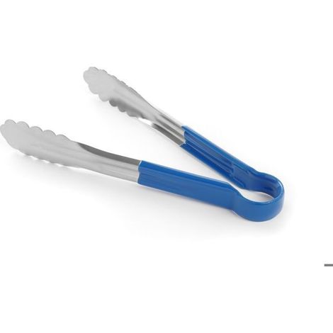 1 pièce Pince de service HACCP, 300 mm, acier inoxydable, couleur bleue, pour manipulation alimentaire en cuisine professionnelle