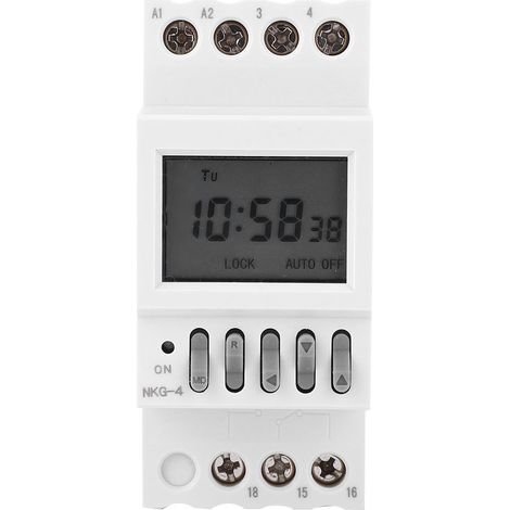 Nkg - 4 Din-Schienen-programmierbarer Zeitverzögerungsschalter AC220V 3A Gleis-Timer-Steuerschalter
