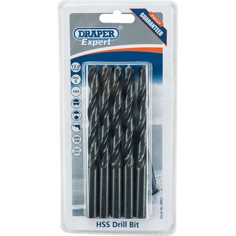 Draper Expert 12.0mm HSS Drills Card Of 5 (38821) (1/5)