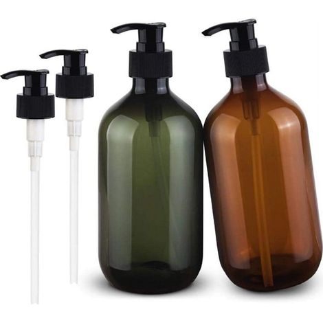 Distributeur de savon de 500 ml (17 oz) pour comptoir de cuisine ou de salle de bain, flacon pompe rechargeable pour lotion ou savon liquide (1/5)