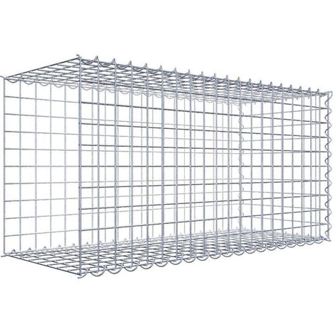 Gabiondeco - Gabion - Element de prolongation en longueur 100 cm x 50 cm x 40 cm (L x H x P). maille 5 x 5 cm. Spirale. Avert.: il manque une grille - Made in Germany (1/5)