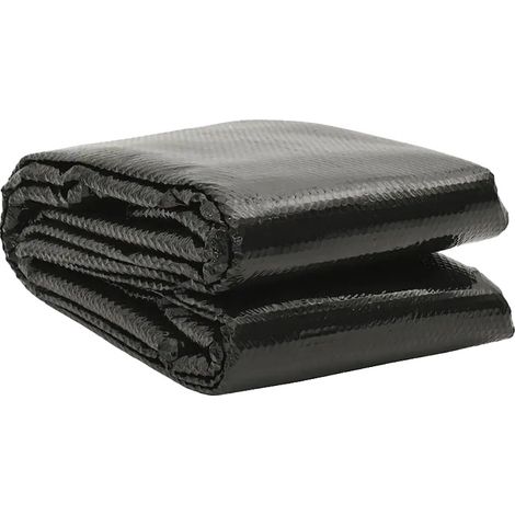 Cubierta rectangular para piscina, material PE, protección exterior, color negro. (1/2)