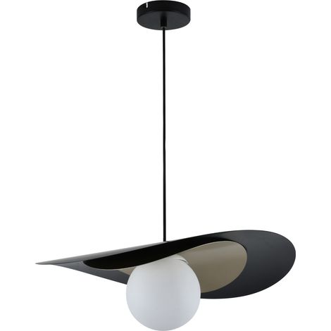 Suspensión Iris de metal negro y dorado 50 cm (1/3)