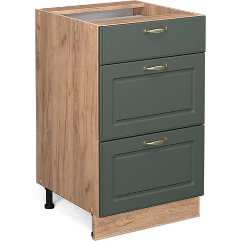 Meuble cuisine Fame-Line, Vert Or Campagne, 50 cm sans plan de travail, Vicco