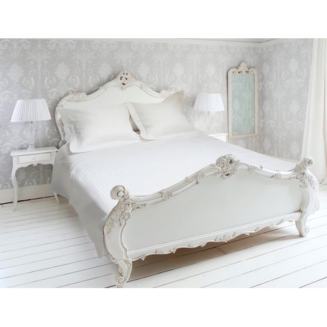 Parure de drap 4 pièces en percale EDEN satin, coloris blanc (1/3)