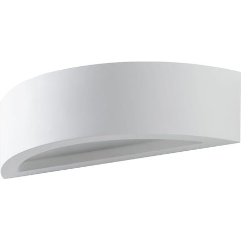 Aplique de pared moderna de yeso blanco minimalista 30cm Tony (1/5)