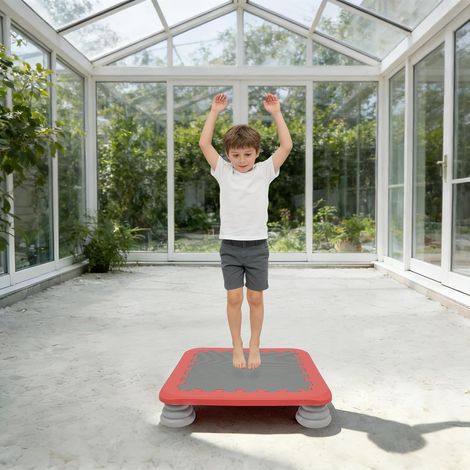 Mini Trampoline for Kids Bounce Board for Balance & Coordination Bounce Toy for Indoor and Outdoor Kids Toys Kids Ages 3+, 65 65 12.5cm 70kg Load-bearing Trampolines (1/5)