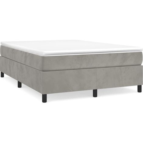Maison Exclusive - Boxspringbettgestell Hellgrau 140x200 cm Samt