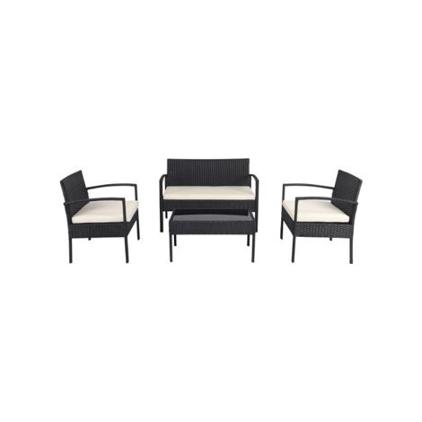 MaxxGarden Conjunto de Jardín – Conjunto Esquinero de Ratán para 4 Personas - Marrón (1/5)