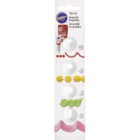 Set 4 douilles décoration pour tube glaçage - Wilton (1/2)