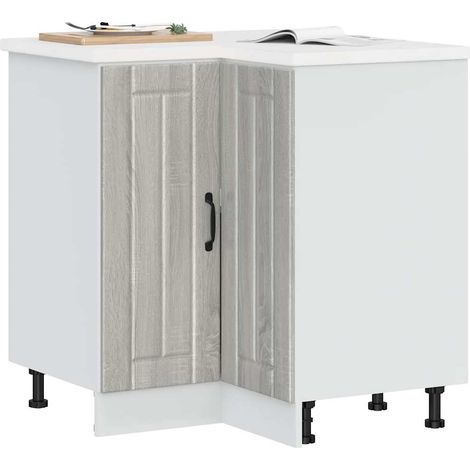 Küchen-Eckunterschrank Lucca Grau Sonoma Holzwerkstoff