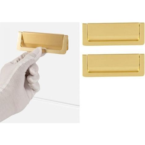 2pcs zinc alloy drawer handles, concealed with screws, suitable for drawers, cabinets, cupboards and cupboards (1/3)