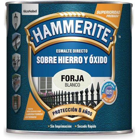 Hammerite Esmalte sobre hierro y óxido Forja Blanco 2,5 Lt