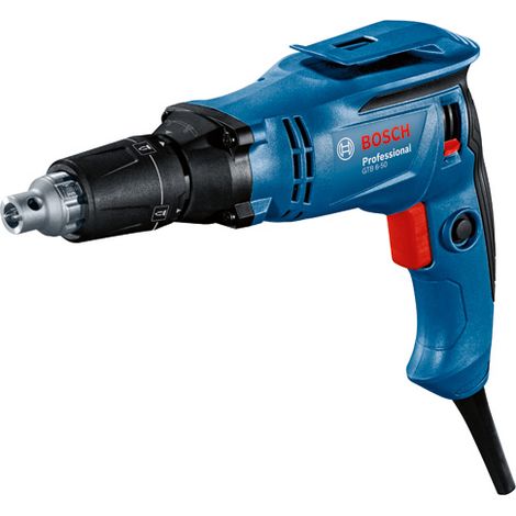 Bosch Professional GTB 6-50 - Atornillador para placa de yeso (0-5000 rpm, 650 W, Ø máx. tornillo 6 mm, tope retráctil, en maletín)