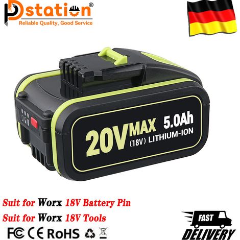 20V 5.0Ah Ersatz-Akku für Worx 20V Akku WA3553 WR142E M700 WA3551 WA3551.1 WA3553 WA3553.1 WA3553.2 WA3556 WA3572 WA3605 (1/5)