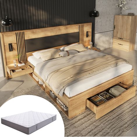 letto letto matrimoniale 160x200 contenitore MDF OKMYHOME