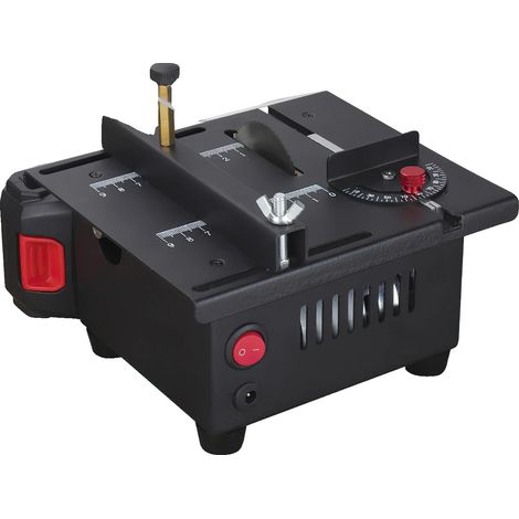 Scie sur table, Design compact, Fonctionnement efficace sur batterie, Avec 1×Batterie (1/2)