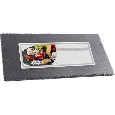 VASSOIO RETTANGOLARE REALIZZATO IN ARDESIA 40 X 20 CM (1/2)