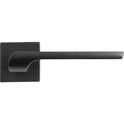 Manilla cuadrada con roseta de 50x50mm fabricada en aluminio color negro mate (incluye tornillería) (1/5)