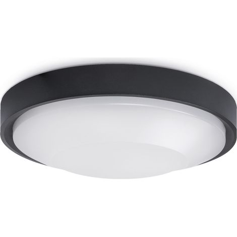 Plafón FLOC IP65 LED SMD AC 30W 3000lm(2280lm) CRI80 3000K 120º Negro