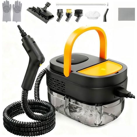 1 unité Nettoyeur Vapeur Portable, 2500 W avec Réservoir 1600 ml, Nettoyeur Vapeur Polyvalent pour Cuisine Salle de Bain Auto et Tissus (1/5)