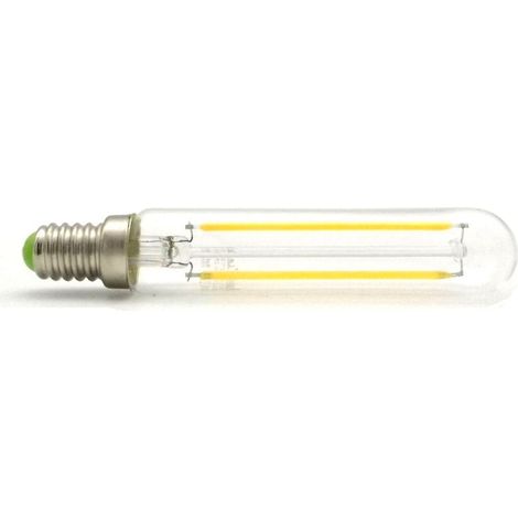 Bombilla Tubular Filamento LED E14 3W 2700K Cristal Transparente