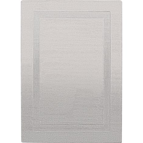 Alfombra decorativa de lana rectangular tejida a mano 160 x 230 cm gris Kargil (1/5)