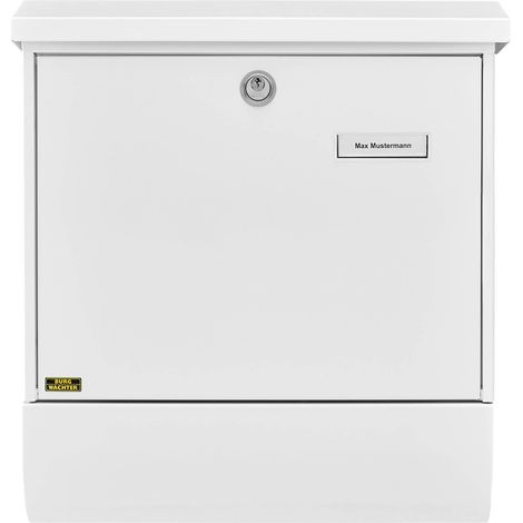 Burg Wächter 31425 SET VARIO 86720 W (EC) Boîte aux lettres acier blanc avec serrure à clé C304122 (1/5)