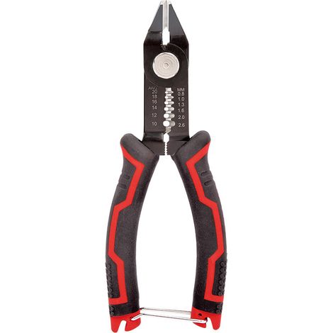 Pince coupante pour électricien, pince coupante multifonction 3 en 1, coupe-fils diagonale et de précision, pince pour couper et cisailler les câbles de 20 à 10 AWG C (1/4)
