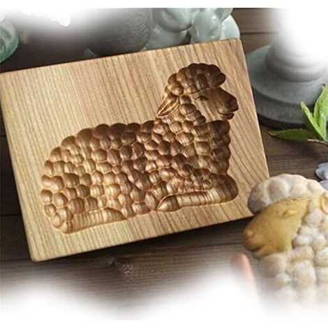 Emporte-pièce en Bois sculpté 3D - Moules à Biscuits en Bois sculpté 3D - Outils de Cuisine pour Nol, Thanksgiving, Halloween, Paques (Marron-F) (1/5)
