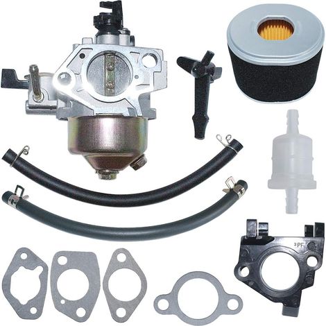 Carburateur Filtre à air Élément isolant Entretoise Jeu de joints pour Honda GX390 13HP 188F Moteur de tondeuse à gazon Remplacer 16100-ZF6-V01 (1/5)