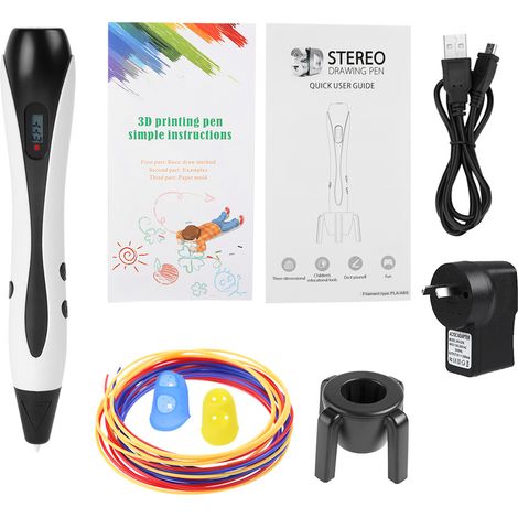 Stylo d'impression 3D avec filaments ABS et PLA - Kit complet pour modélisation créative, 110-250V (1/5)