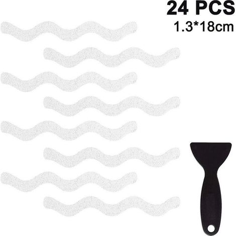 24 Pcs Autocollants Antidérapants Autocollants De Douche Autocollants Transparents (1/3)