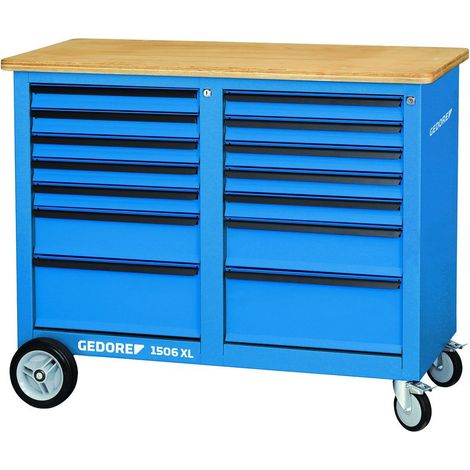 GEDORE 2528088 - établi mobile de 1,25 m de large avec 2x 7 tiroirs , 1506 XL 2511 (1/5)