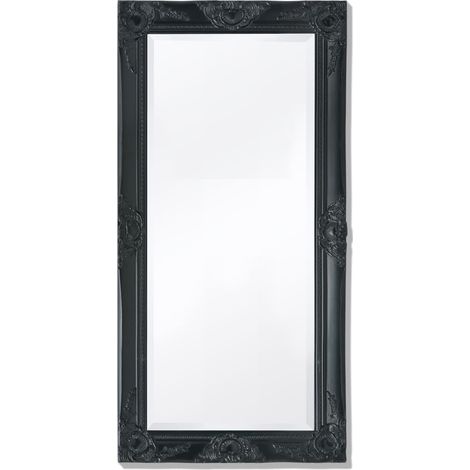 Wall Mirror Baroque Style 100x50 cm Black vidaXL