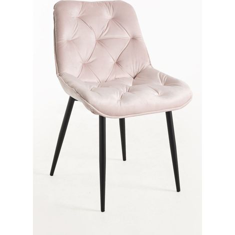 Sillas Comedor - Silla Miska Terciopelo - Rosa