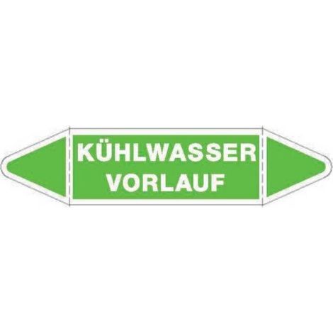 Klebeschild Kühlwasser Vorlauf, Deutsch, 105 x 37