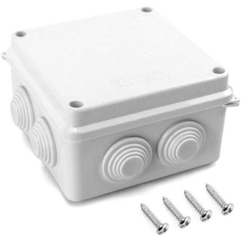 Boite de derivation, IP65 en plastique ABS, etanche exterieur, Blanc, 100 x 100 x 70 mm (1/5)