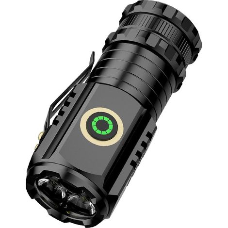 Linterna ultra potente: 2000 lúmenes, USB, 5 modos, IPX6 (1/4)