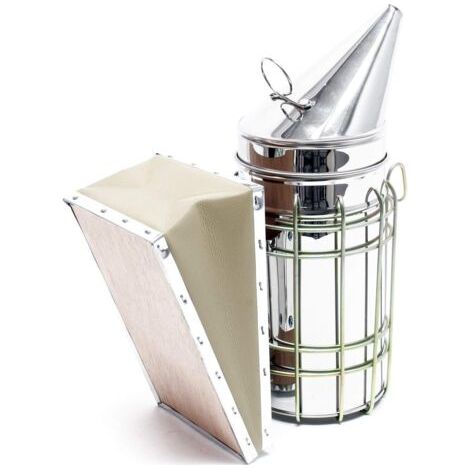 Fumoir d'abeille en acier inoxydable, fumeur d'apiculture, équipement et outils d'apiculture, outils d'apiculteur - marron (1/5)